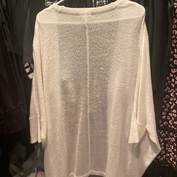 Venus cream dolman cocoon cardigan sweater L - Picture 4 of 4